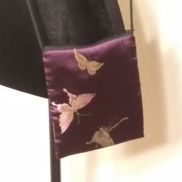 Handbags - Satin Embroidered mini crossbody